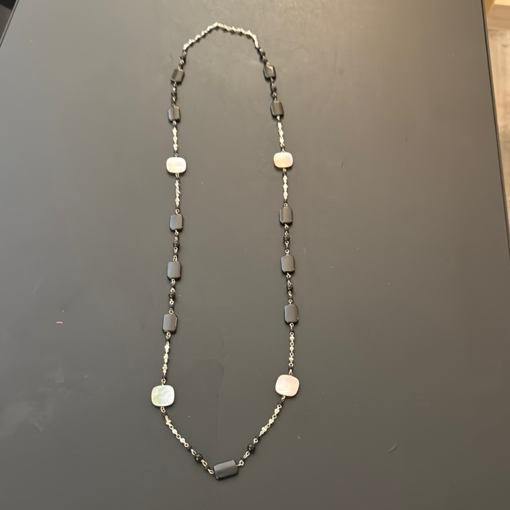 Elegant Black and White Necklace